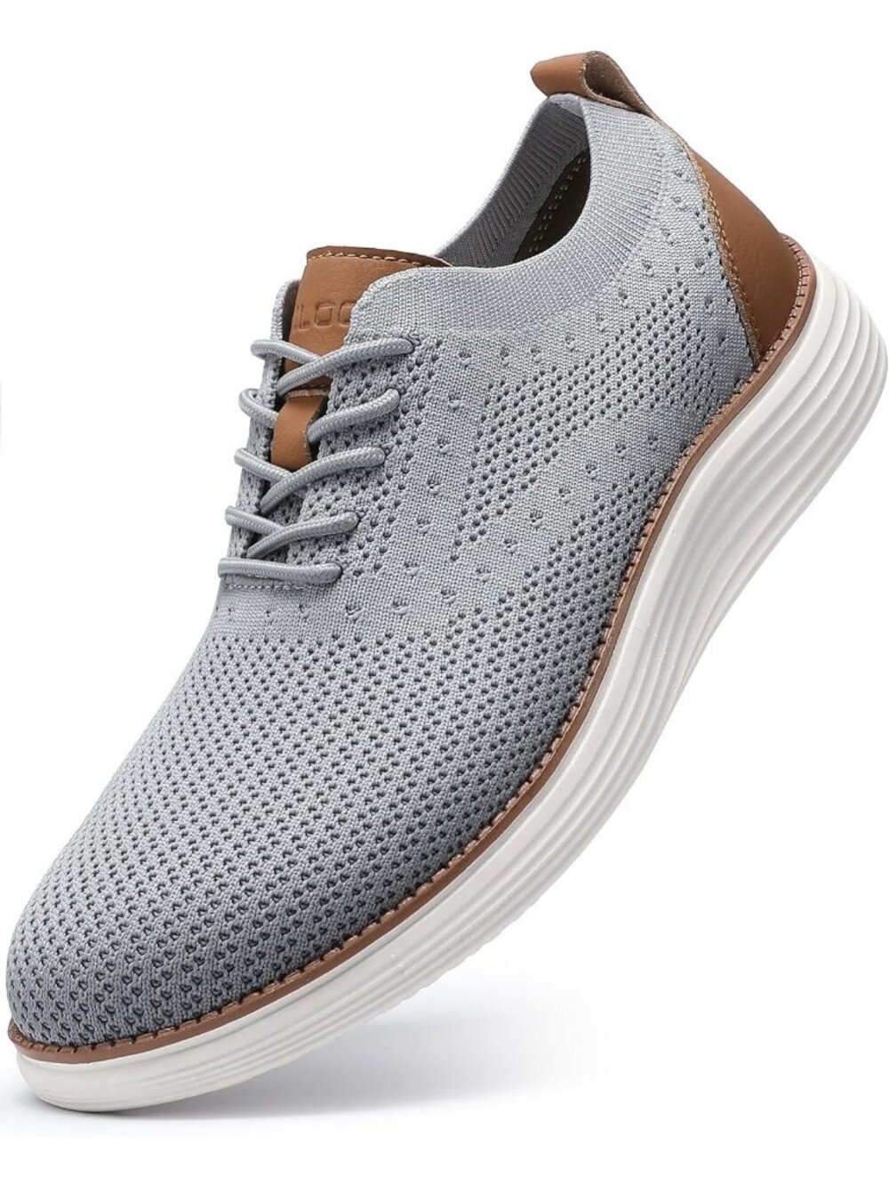 VILOCY Men's Grey Ethylene Vinyl Acetate Casual Breathable Comfortable Sneakers